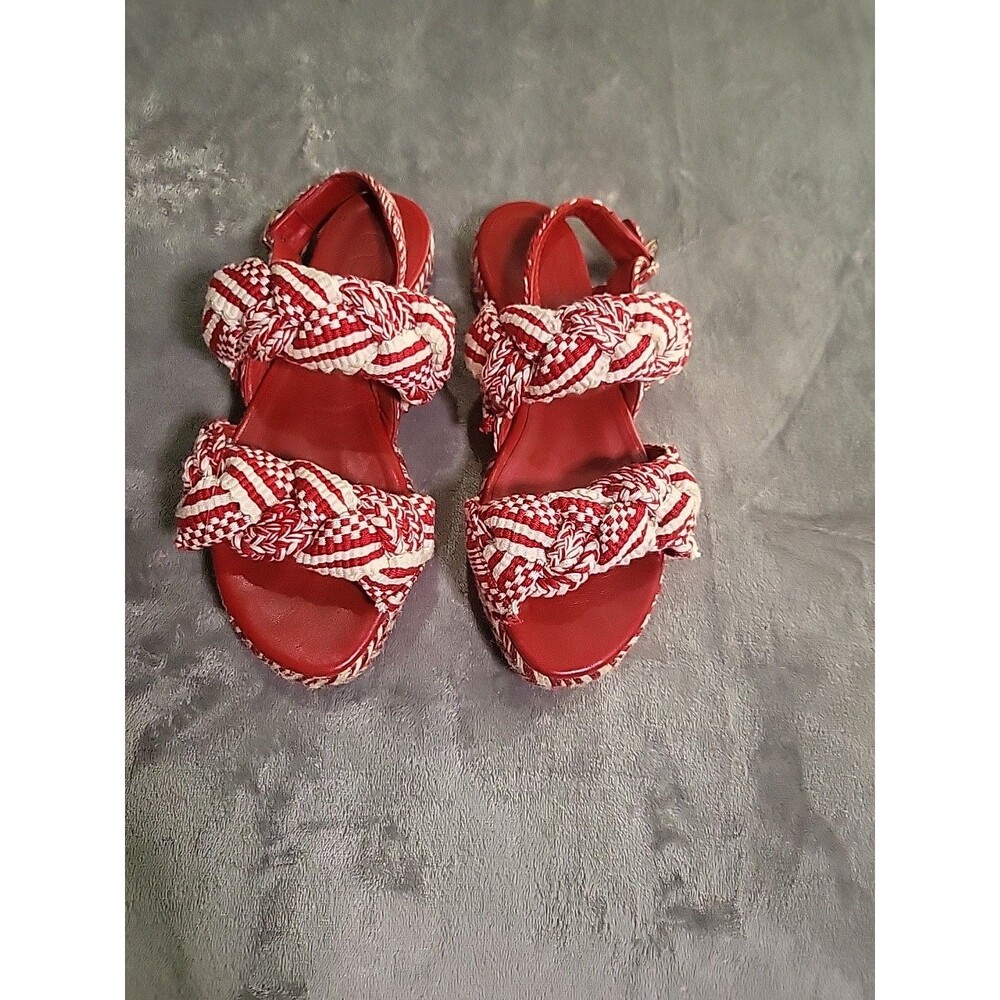 Anatolian Paris Sandals  Red White Size 6.5 (37) Dopemine Feminine